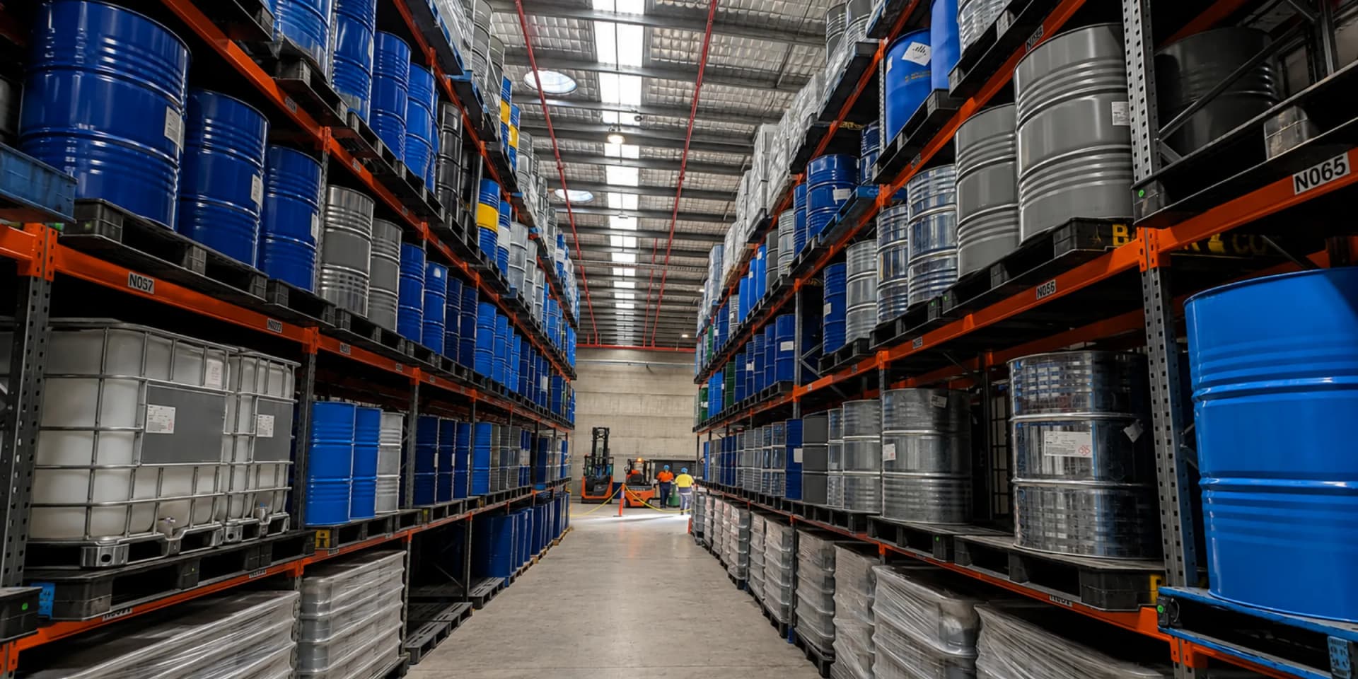 Warehousing & Logistics — plastic pallets, crates and spill containment